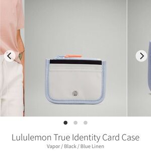 Lululemon True Identity Card Case Vapor / Black / Blue Linen